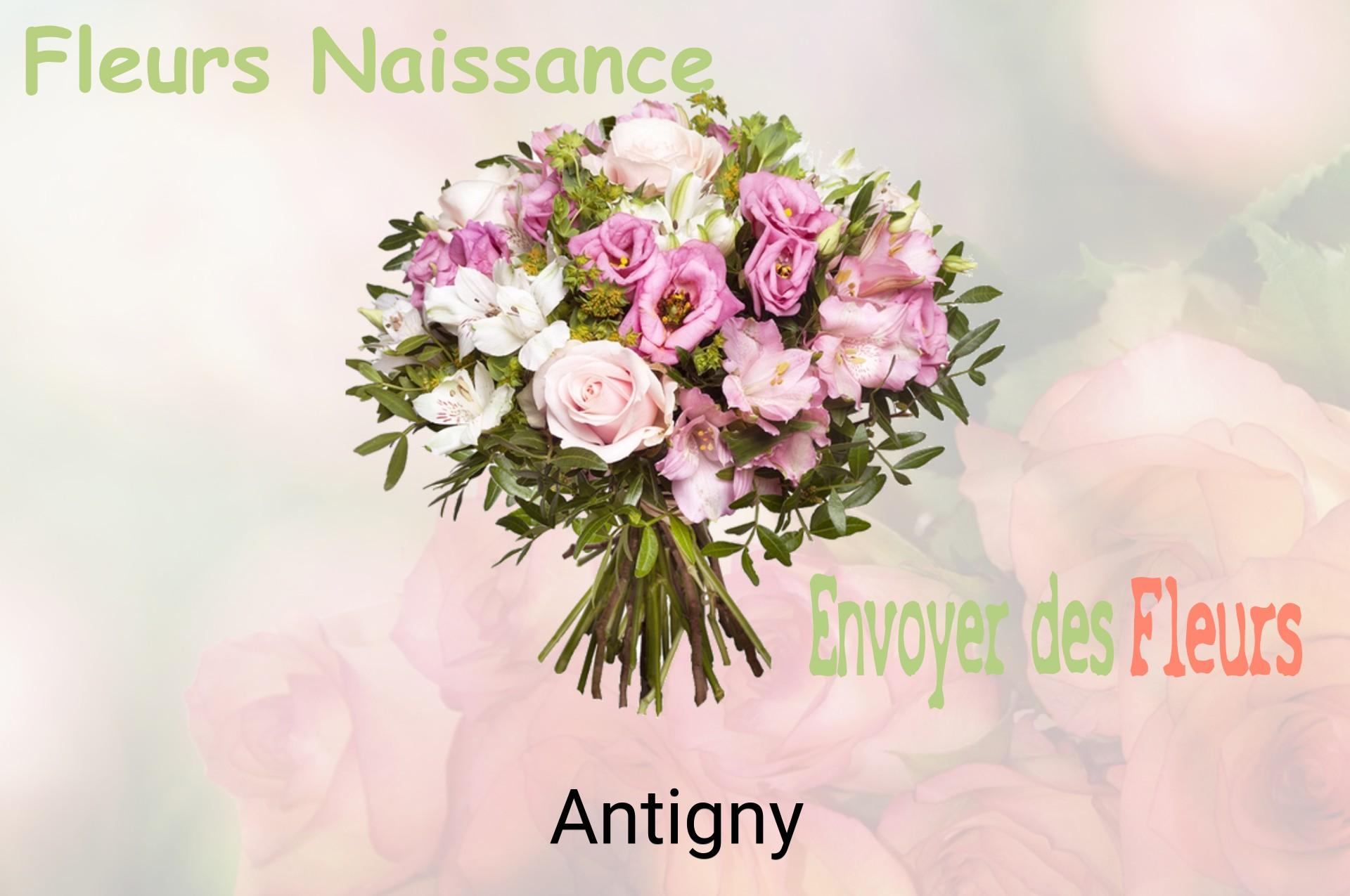 Bouquet de fleurs de naissance livré à Antigny